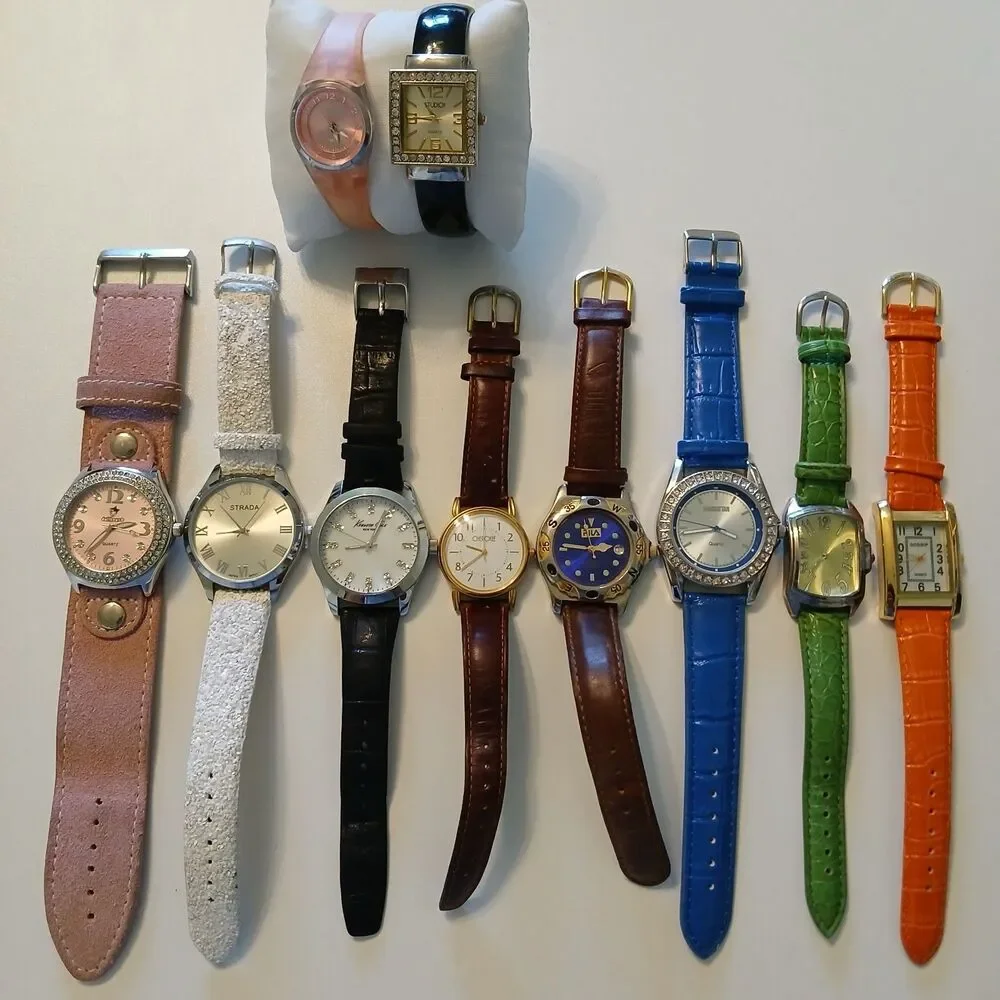 Parts/Repair Watch Lot of 10 Kenneth Cole Fila Armitron Faded Glory Studio Time